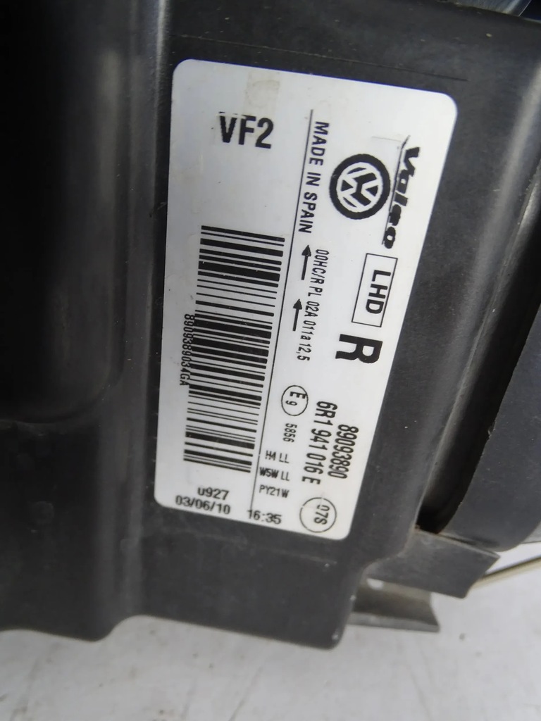фото №6, Лампа перед передняя правая vw polo v 6c 6r valeo