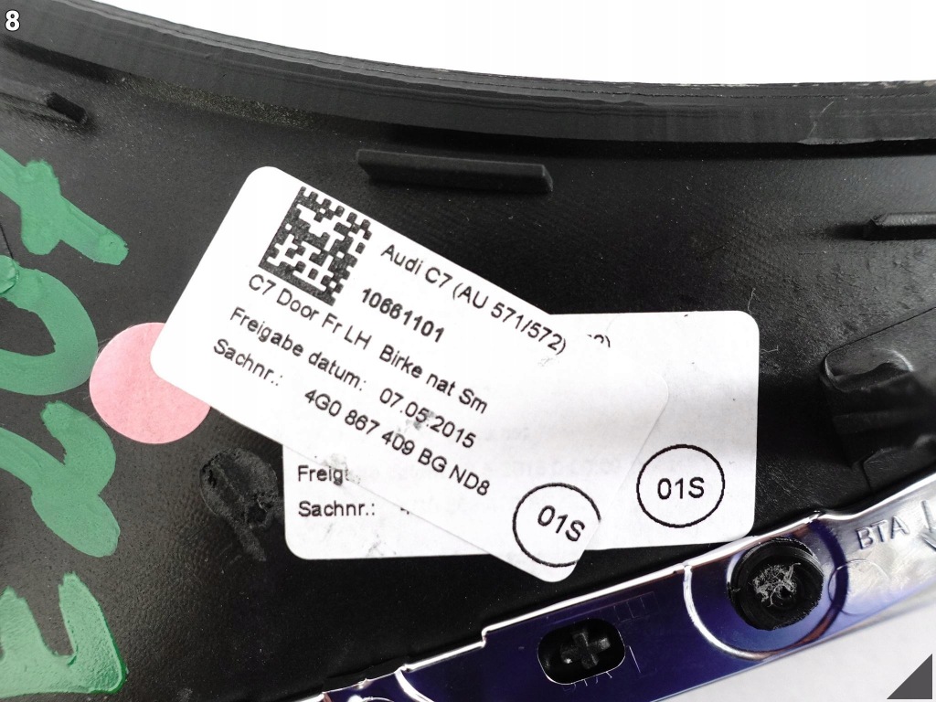 фото №9, Audi a6 s6 4g0 c7 lift 10-18 dekor дверь левых перед хром drewno nd8