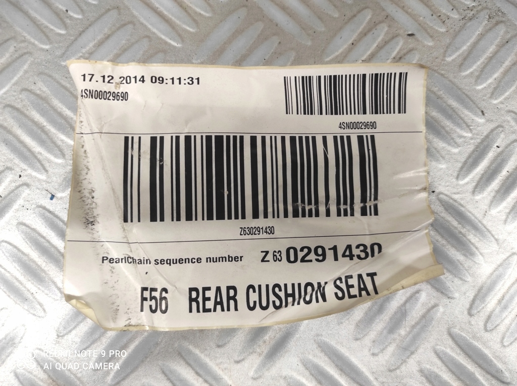 фото №8, Заднее сиденье задняя сиденье mini cooper f56 образец foto