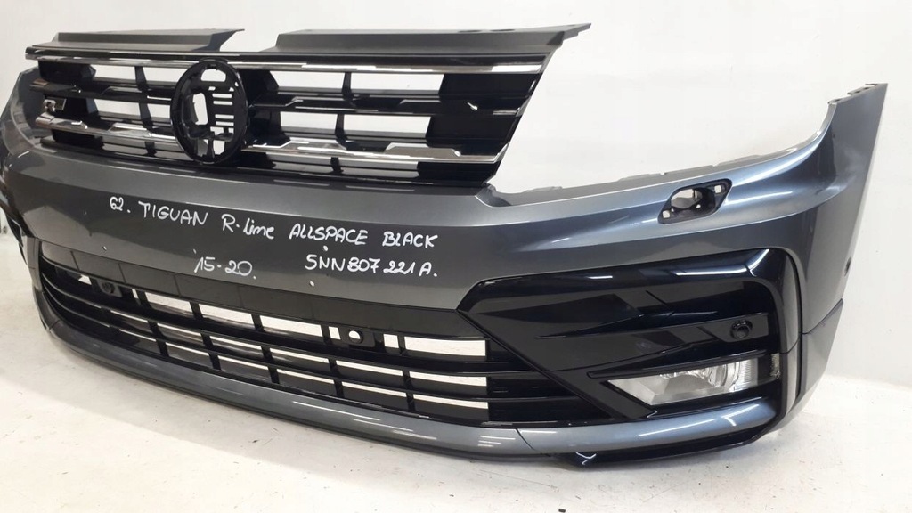 фото №7, Vw tiguan r-line allspace 2015-2020 бампер перед 5nn807221a