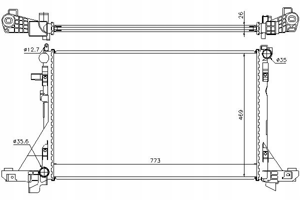 Радиатор воды renault master 3 2.3 dci fv Цена