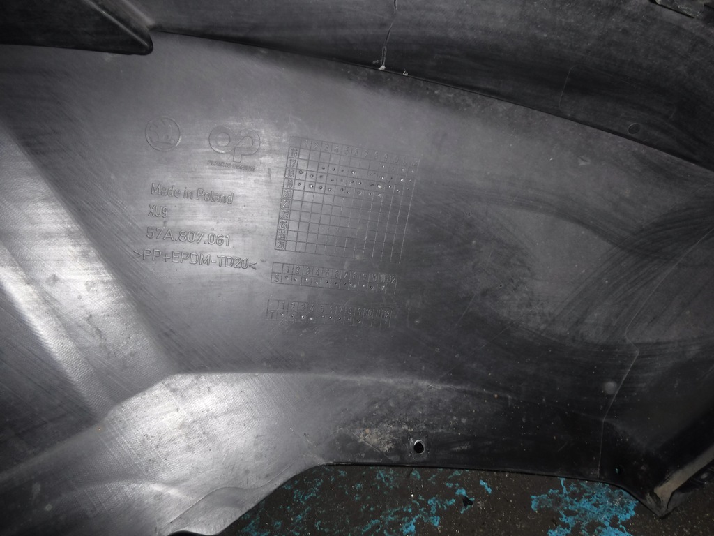 фото №7, Спойлер dół бампера перед skoda karoq 57a807061