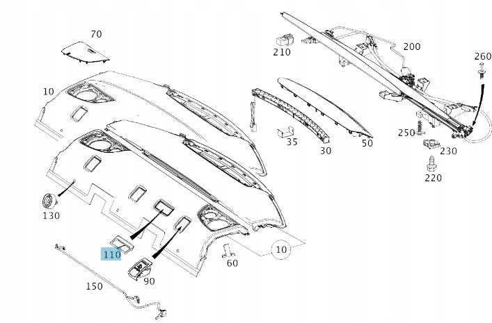 Розета спинка сидіння поперечина mercedes kl e w213 Оригінал