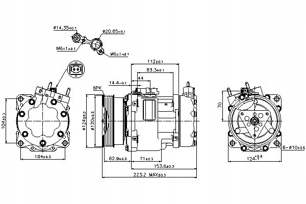 фото №12, Компресор кондиціонера citroen c5 i, c8 fiat scudo, ulysse lancia phedra