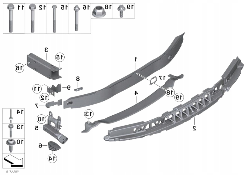 фото №12, Зона деформации правая bmw 3 f30 f31 f20 f21 51117266192 7266192 oryg new