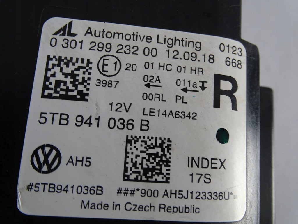 фото №8, Лампа перед передняя правая vw touran iii 3 5ta 5tb