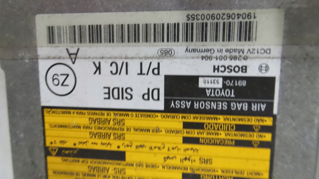 фото №6, Датчик подушка безопасности lexus is220 89170-53110 is250