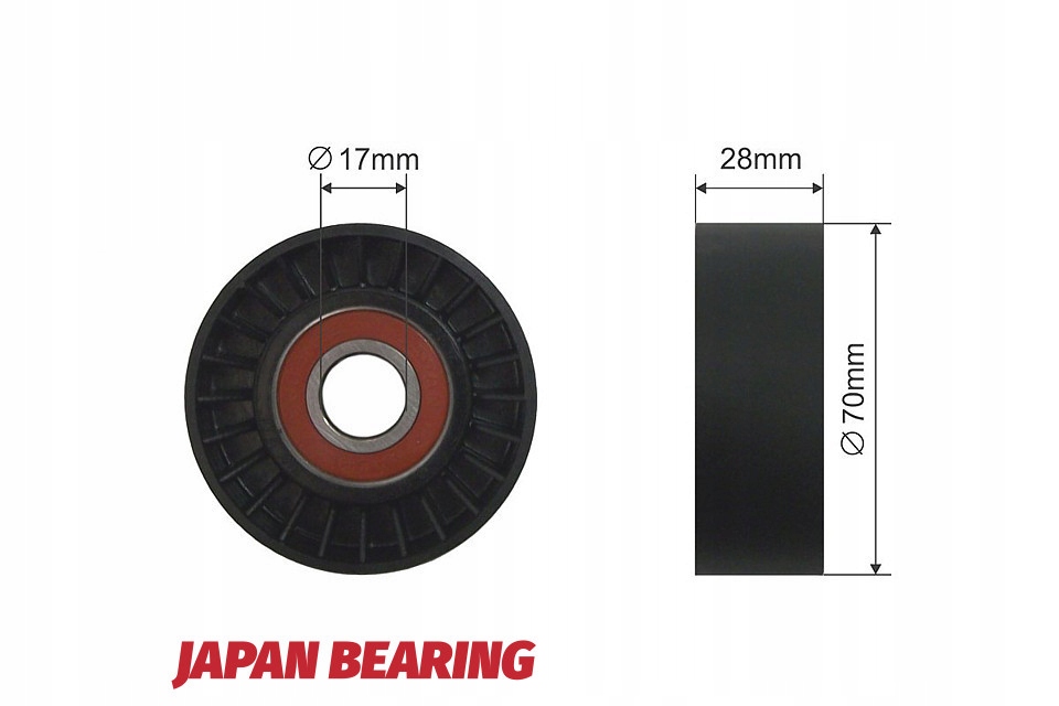 фото №2, Nty rnk-ft-004 ролик натягувача, ремінь клиновий багатореберний
