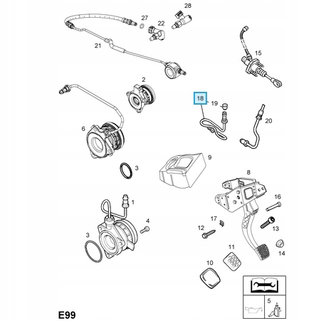 фото №4, Оригинальный номер трубка цилиндр сцепления opel corsa d meriva signum