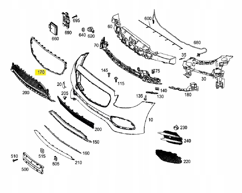 фото №9, Рамка бампера решетка mercedes w213 16-19 a2138850200 хром