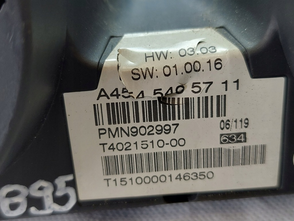 фото №9, Счетчик приборная панель smart forfour 454 1.5 cdi a4545405711