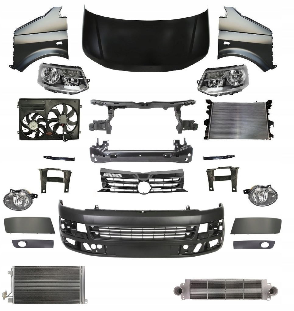 фото №1, Vw t5 transporter 09-15 перед капот бампер pas