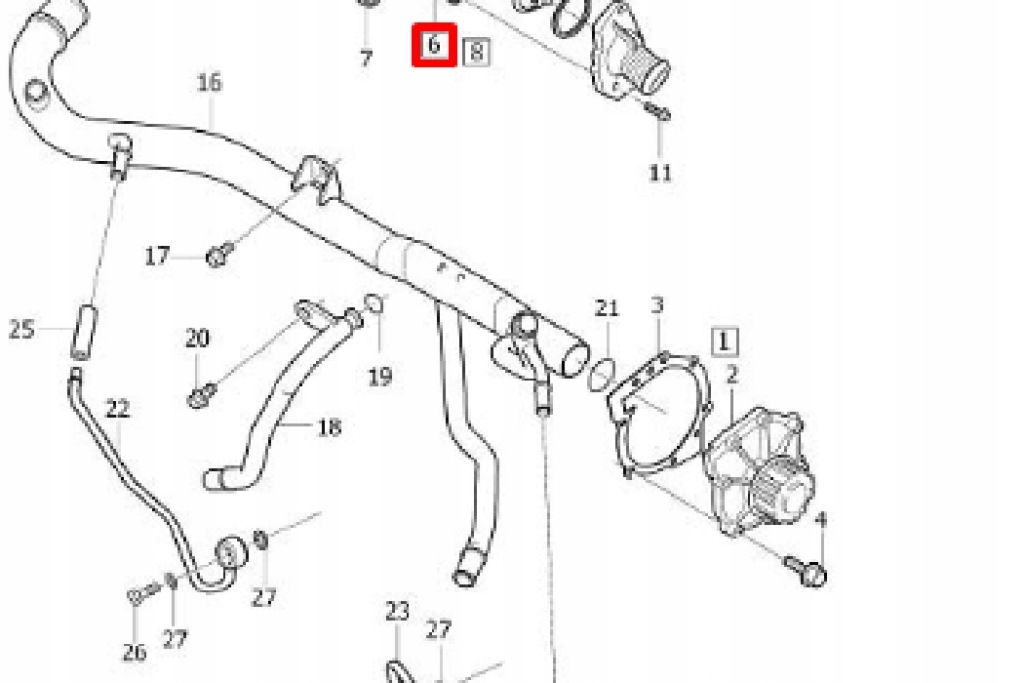 фото №10, Корпус термостата volvo xc60 nowa оригінальна 31319606