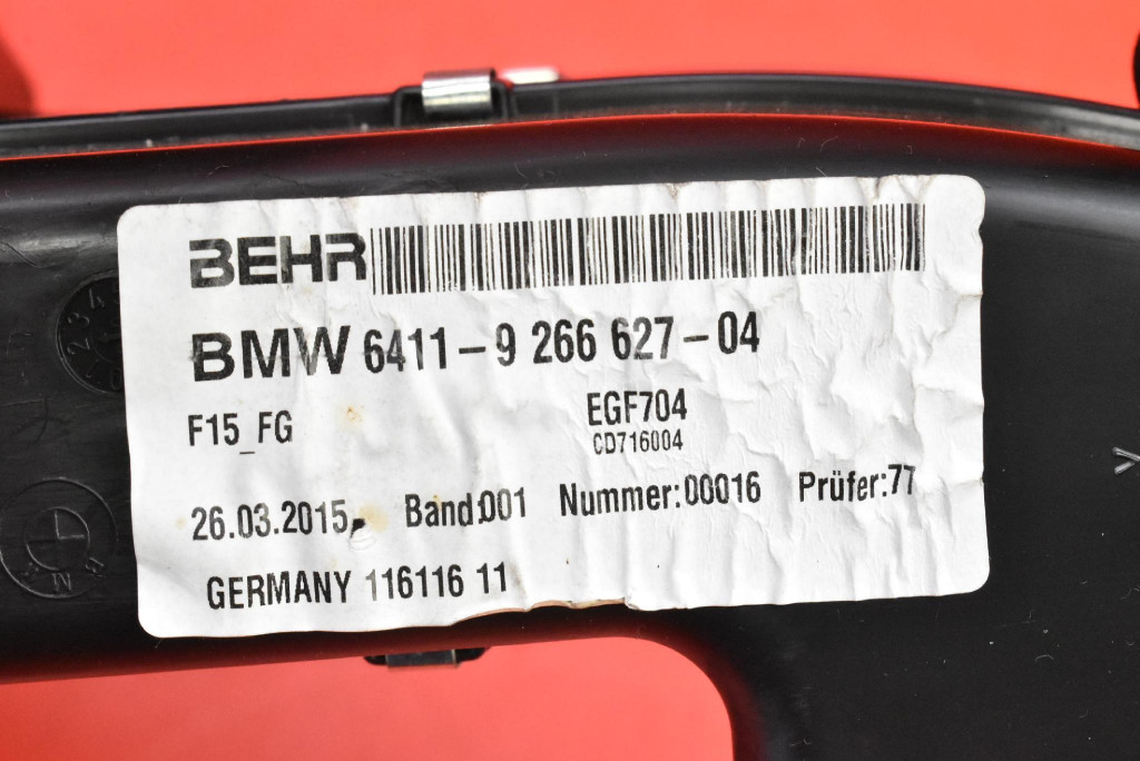фото №8, Повітродувка вентилятор обдув задня 9266627 bmw x5 f15 13-18