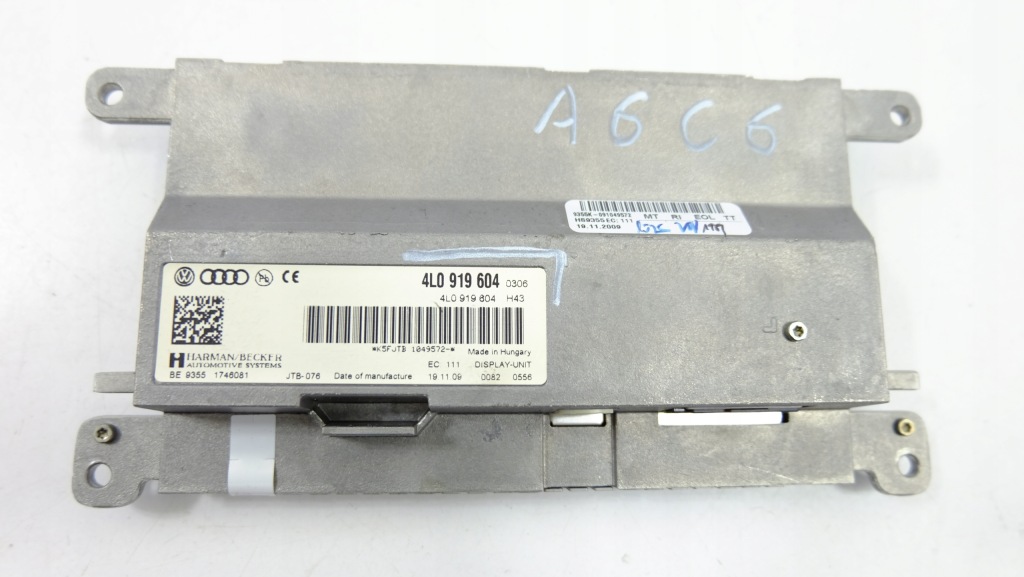 фото №4, Audi a6 c6 lift дисплей монітор 4l0919604