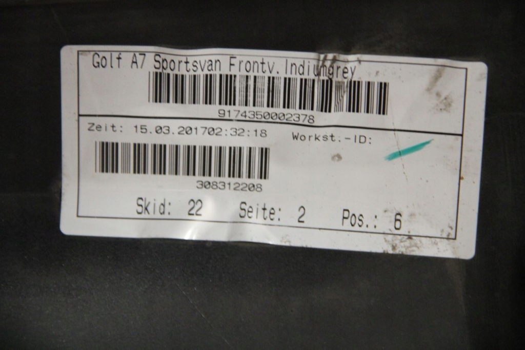 фото №13, Бампер передний обшивка vw sportsvan 14-17 indiumgrey 510807221f