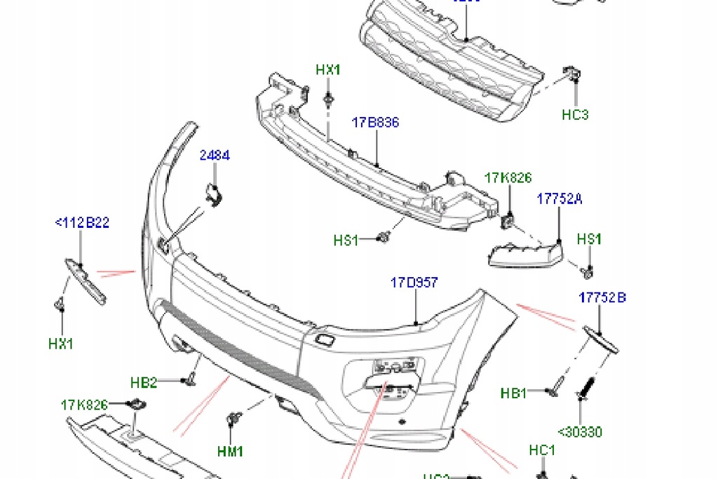 фото №9, Land rover range rover evoque l538 передняя левая молдинг бампера nowa oryg