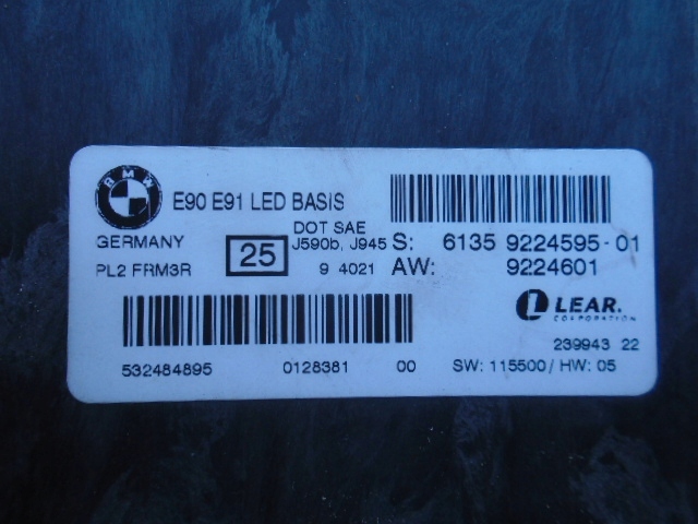 Купити Bmw e90 e91 модуль блок керування світла 9224595 led basic frm3r