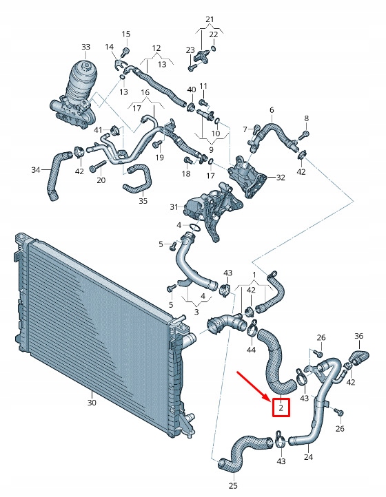фото №1, Audi a6 c8 двигун охолоджуюча рідина шланг 4k0121052c original