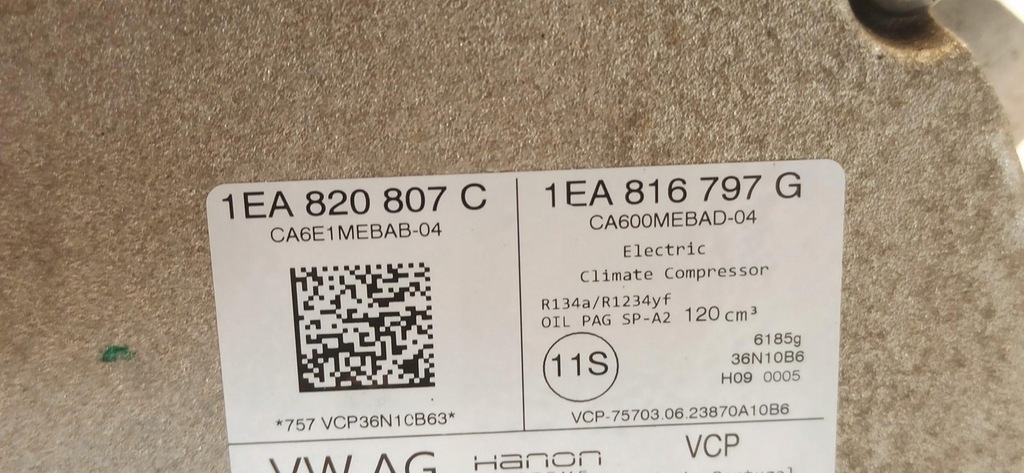 фото №6, Skoda enyaq компрессор кондиционера 1ea820807c