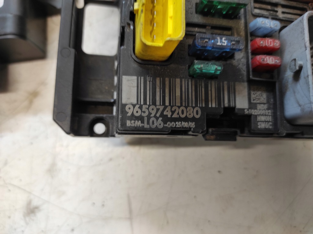 фото №6, Peugeot 307 lift 05- 1.6hdi набор стартовый блок управления 9653958980