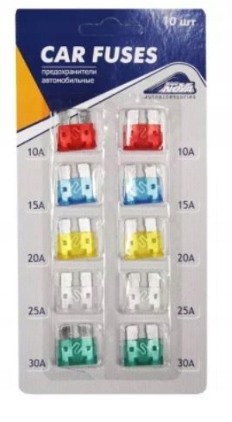 фото №5, 10x запобіжники великий автомобільні płytkowe набір