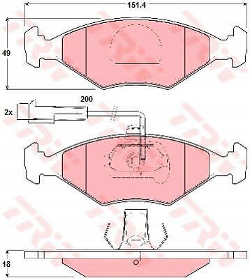 фото №4, Гальмівні диски гальмівні колодки перед trw fiat palio