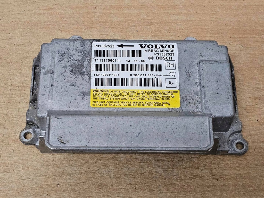 фото №1, Подушка безпеки датчик модуль подушок volvo v60 s60 31387523