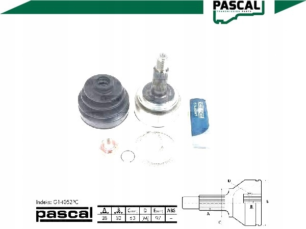 фото №3, Pascal g14052pc набір шарнір, wał привідний