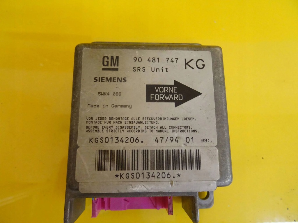 фото №1, Модуль датчик подушка безопасности opel corsa b 90481747 nr1659