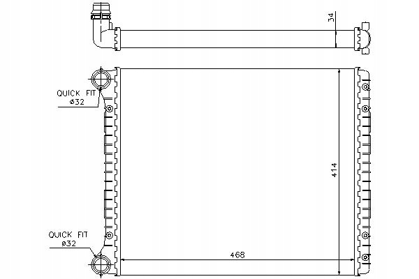фото №13, Радіатор двигуна audi a2 00- 1.2tdi, 1.4, 1.4tdi,