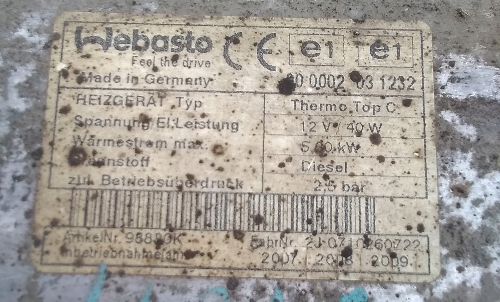 фото №6, Citroen jumpy ii 2.0 hdi webasto 000002031232 9006122b 66724c