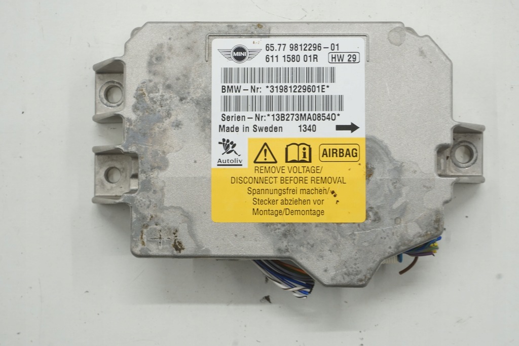 фото №1, Mini r57 r58 r59 модуль датчик подушка безпеки 9812296