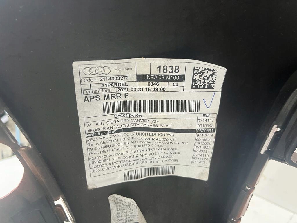 фото №7, Audi a1 82a city carvel бампер перед оригінал