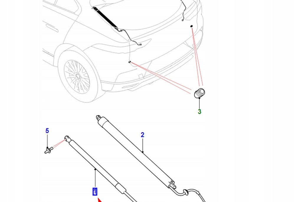 фото №7, Jaguar i-pace x590 ліва сторона задній кришки nowa оригінальна t4k9952