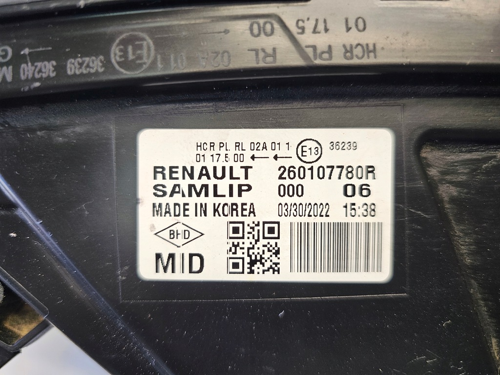 фото №11, Лампа правая full led renault arkana 2019 - mid pure vision orginał