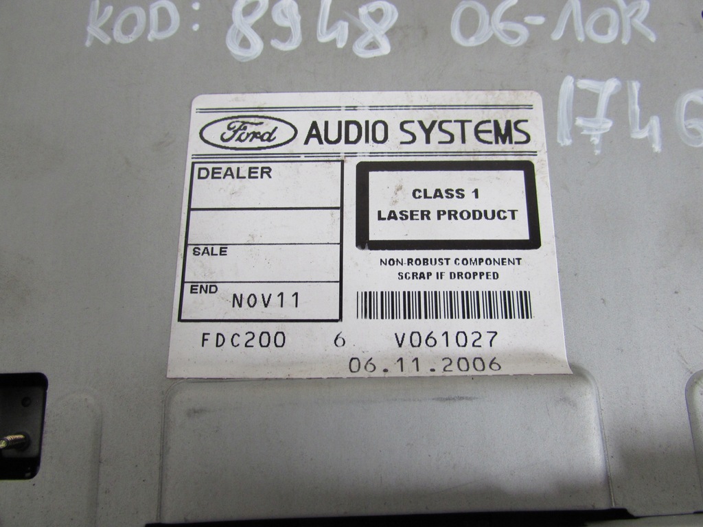 фото №9, Радіо cd 6000cd ford s-max 06-10r.