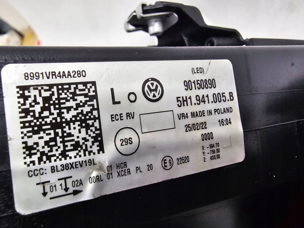 фото №15, Vw volkswagen golf viii 8 лампа перед ліва full led europa 5h1941005b