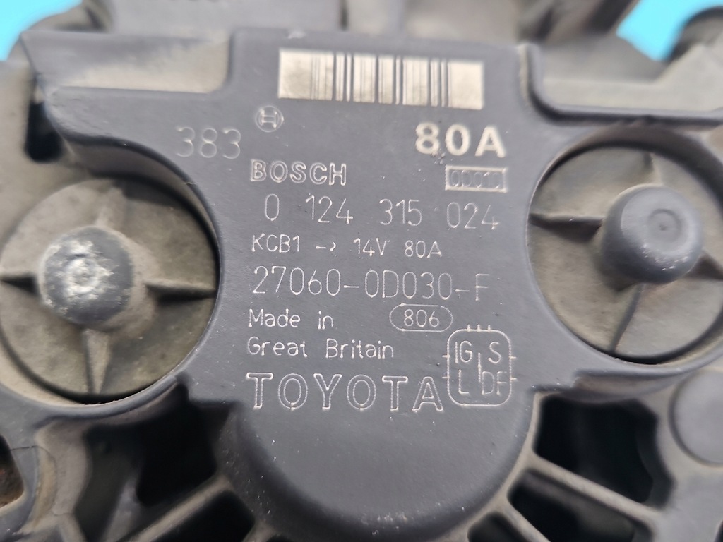 фото №6, Test генератор toyota corolla e12 27060-0d030, 0124315024 1.6 vvti 3zz