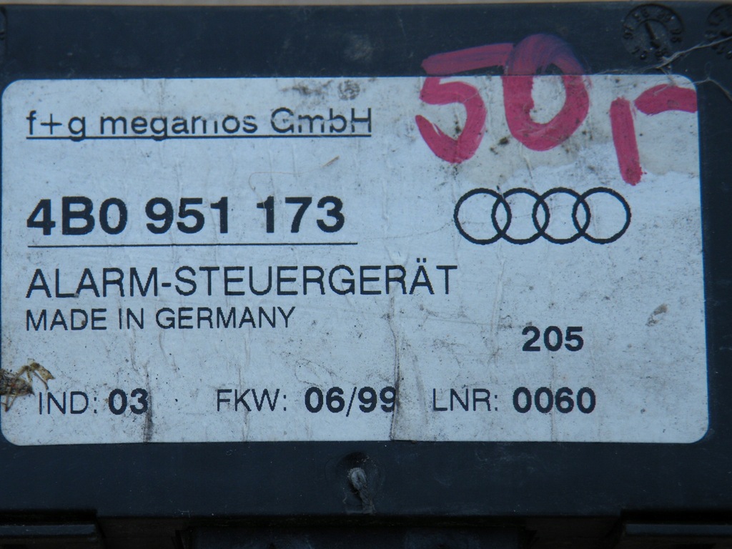 фото №13, Audi a6 c5 a4 b5 a3 8l модуль блок керування сигналізація alarm 4b0951173