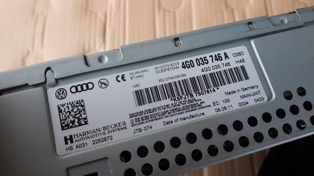 фото №9, A6 c7 4g блок станция mmi 3g 4g0035746a a7 s6