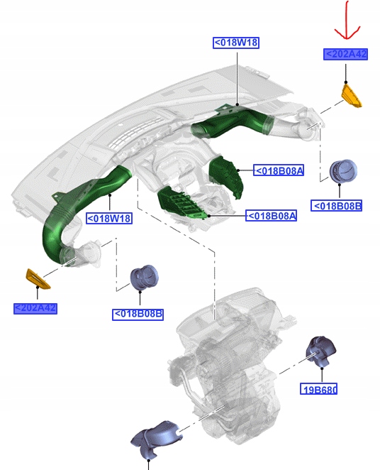 фото №13, Решётка обдув правая fiesta 2008- 2012- _ 1900779 _ 8a61-a045g50-ad3ja6