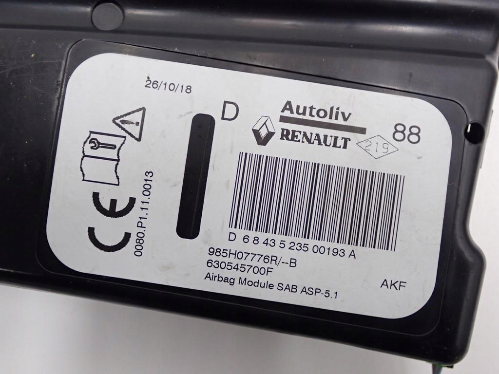 фото №3, Подушка подушка безпеки права оригінал renault zoe 18r