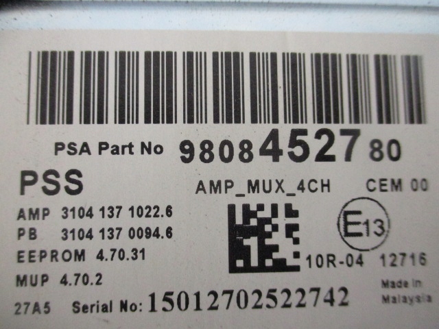 фото №7, Peugeot 308 ii t9 усилитель аудио