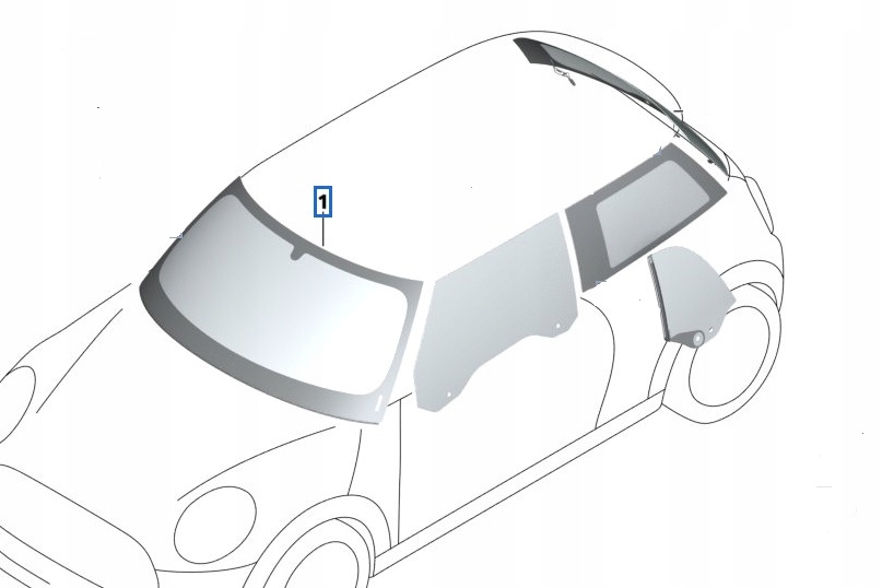 Купити Скло передня mini cooper f55/f56/f57 оригінал