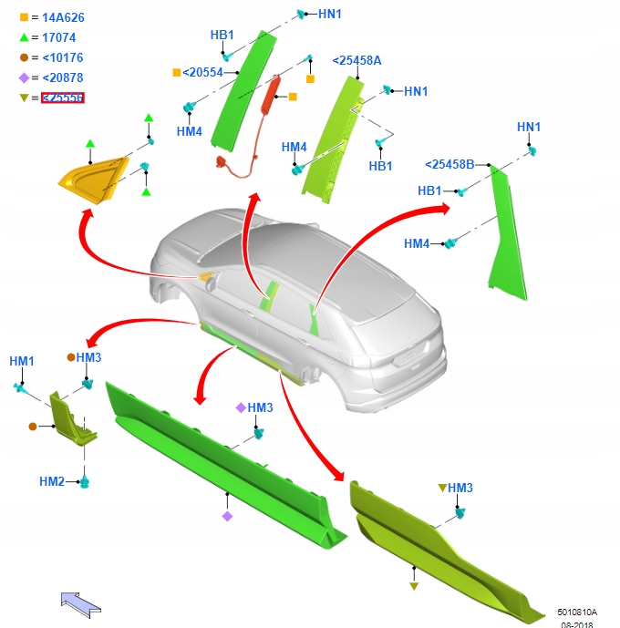 фото №3, Молдинг двері ліва задня ford edge 2016-