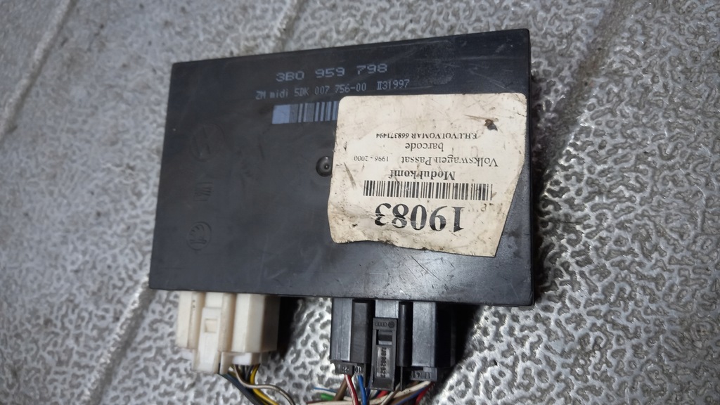 фото №1, Модуль комфорта vw passat 3b0959798