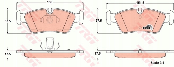 фото №2, Гальмівні колодки гальмівні trw gdb1348