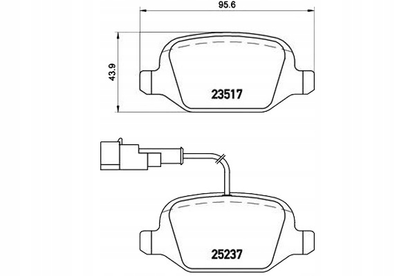 фото №2, Гальмівні колодки гальмівні alfa romeo mito 08- задня brembo