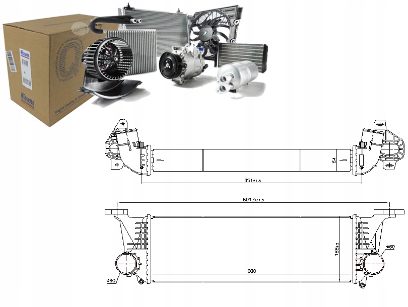 фото №1, Интеркулер радиатор воздуха впускной iveco daily v daily vi